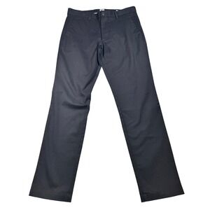 GAP Mens Slim Fit Chinos Pants Black Size 32x32 Cotton Lycra Blend casual basic‎